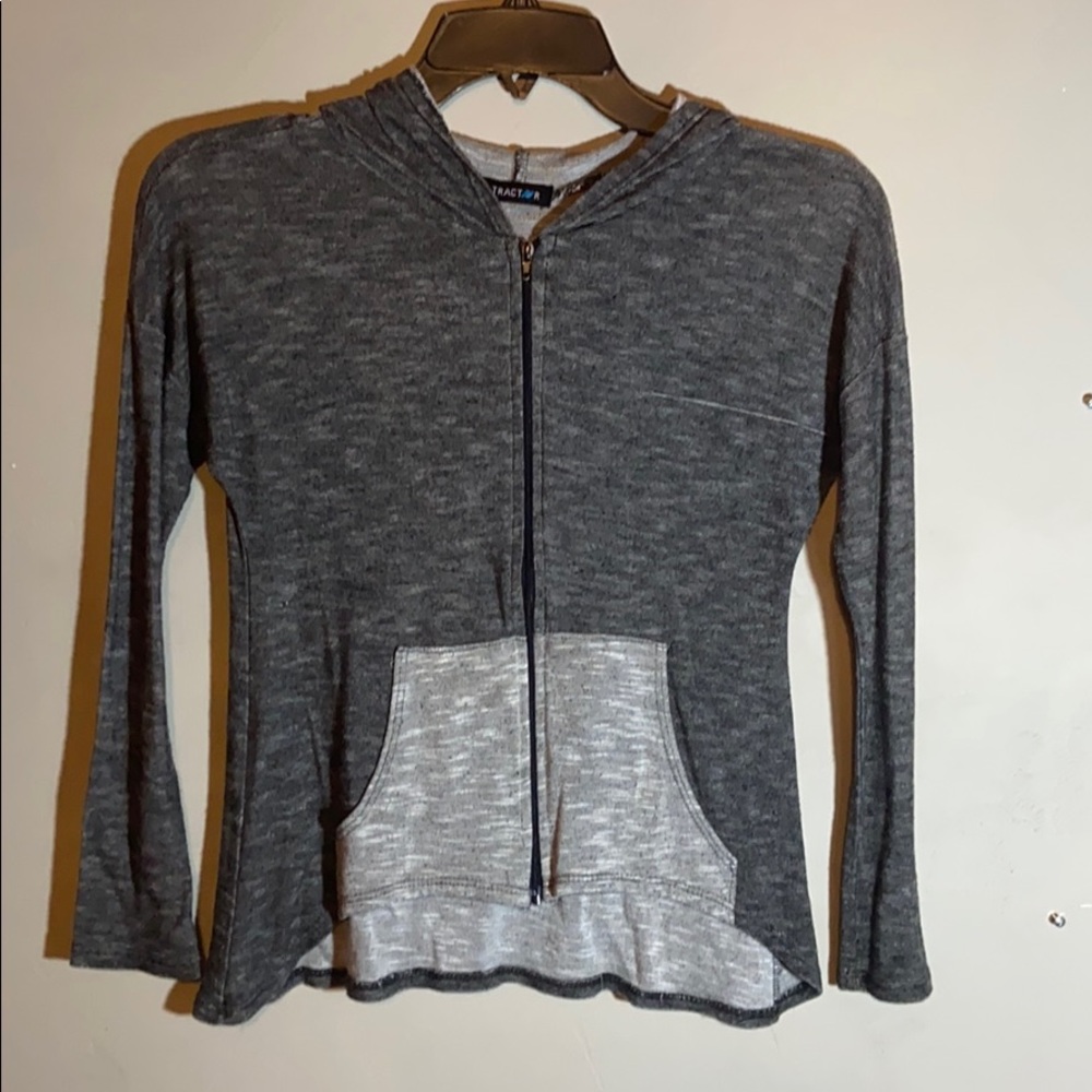 Gray zip up/sweater